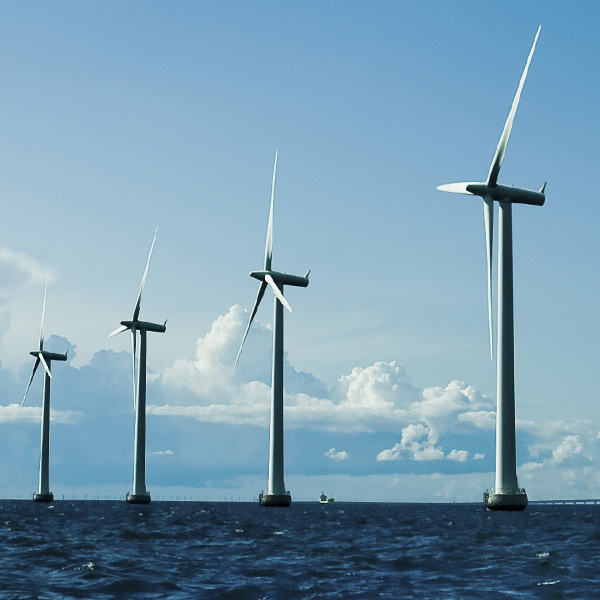 Photo of an offshore wind farm