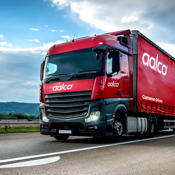 Photo of an Aalco branded road transport vehicle
